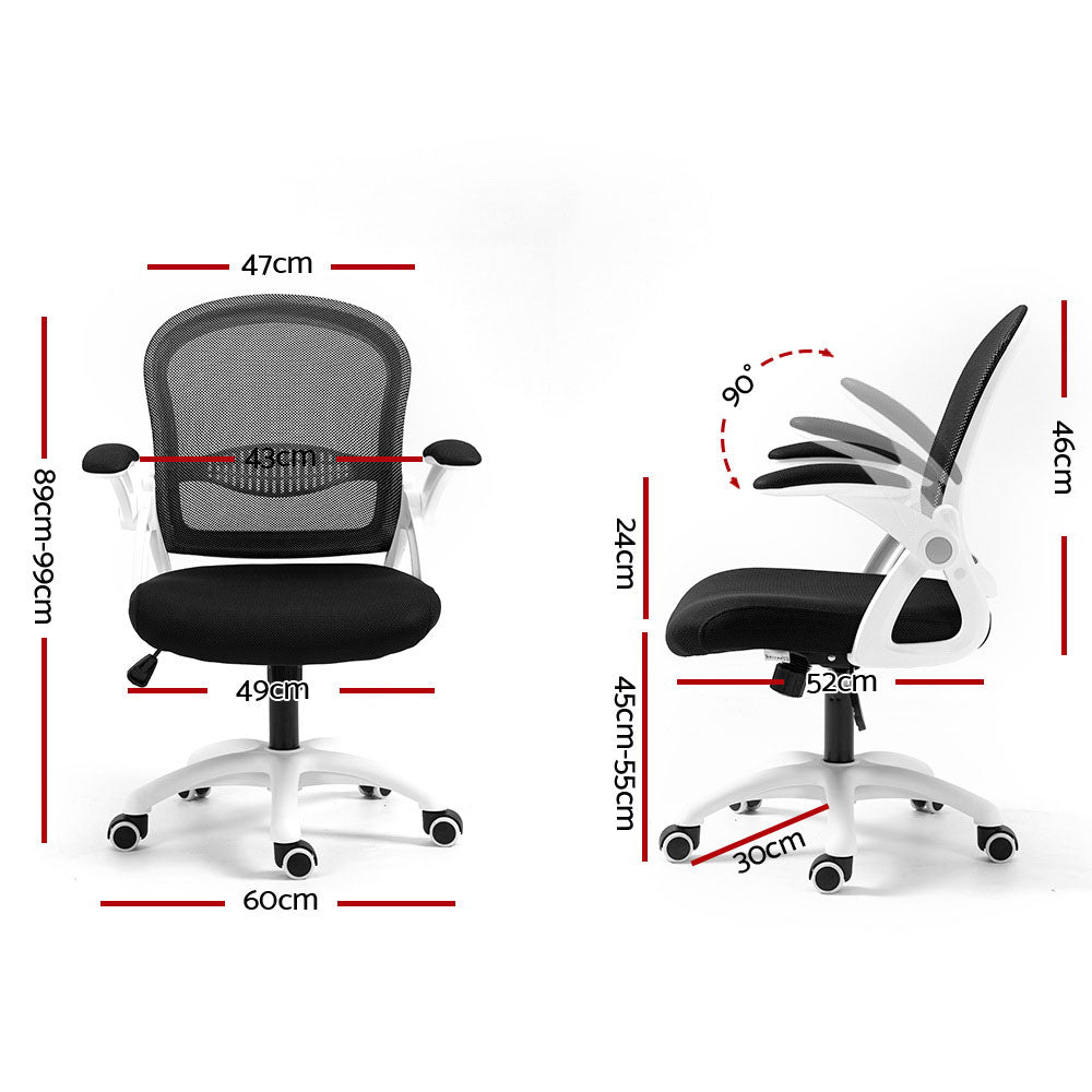 Galene Mid-Back Mesh Office Chair – Black – Standard
