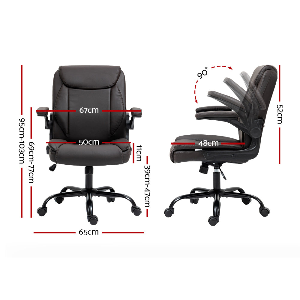Executive Mid-Back Office Chair – Brown