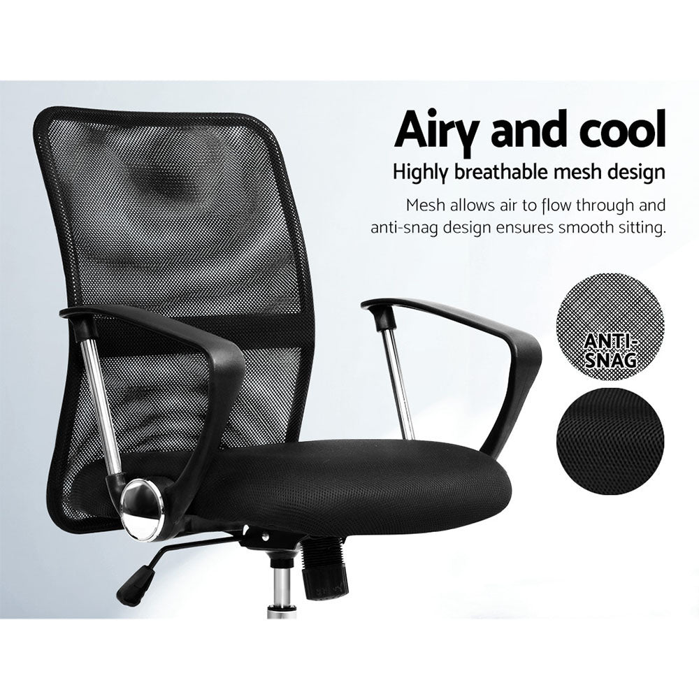 Vortex Executive Mesh Office Chair – Black – Regular