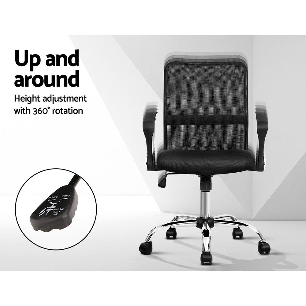 Vortex Executive Mesh Office Chair – Black – Regular