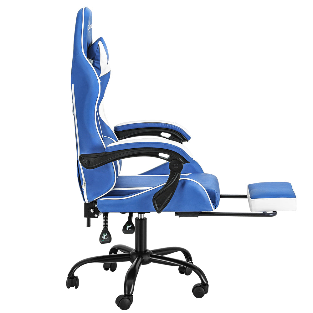 Dynamic Gaming Chair – Blue – With Footrest