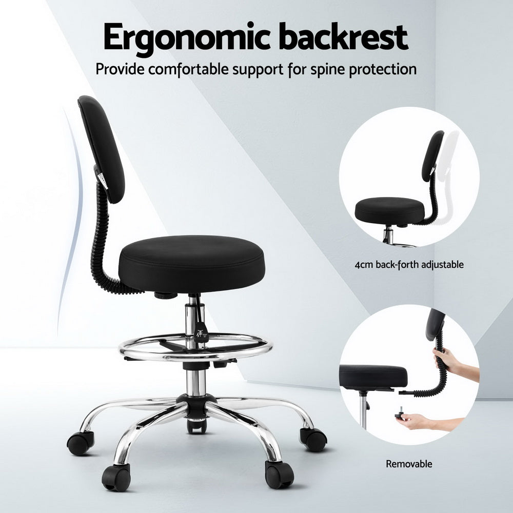 Parma Drafting Office Chair – Black – Standard