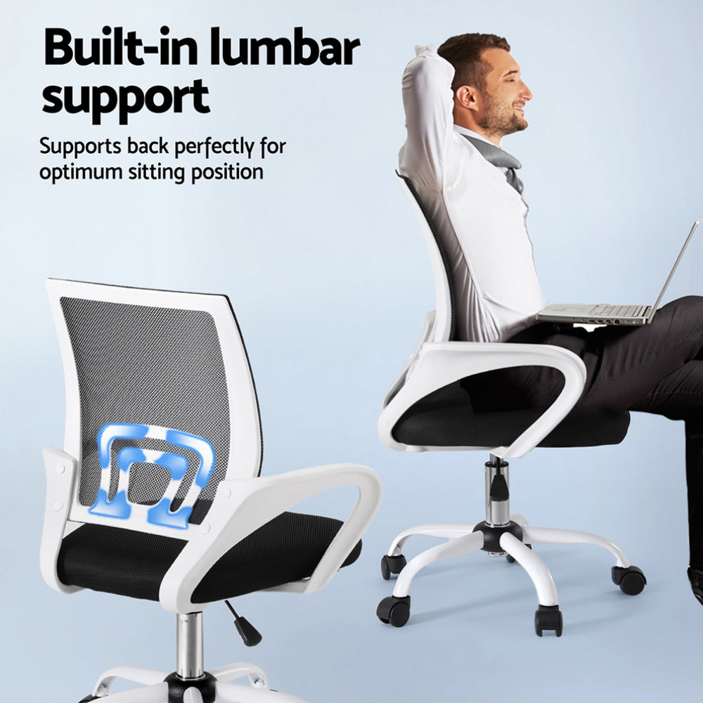 Miron Mid-Back Mesh Office Chair – White – Standard