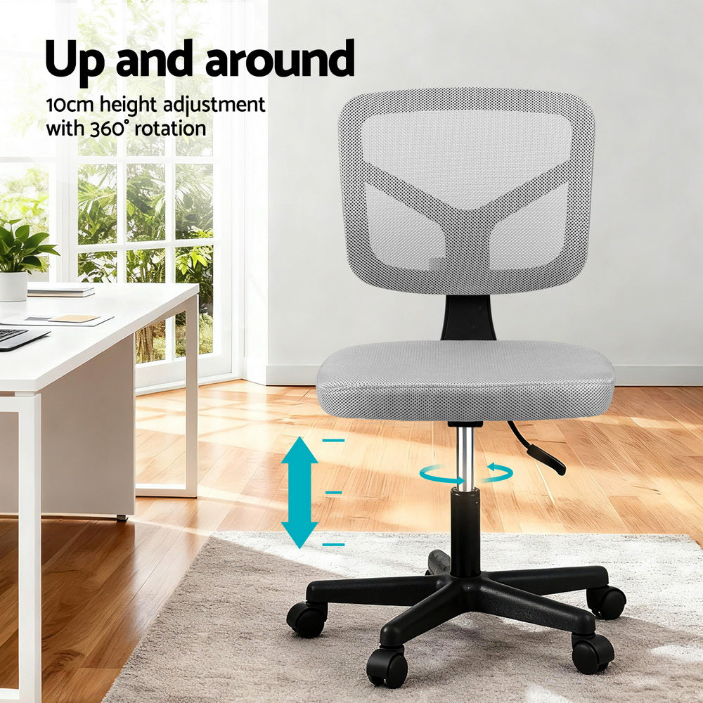 Meridian Armless Office Chair – Grey