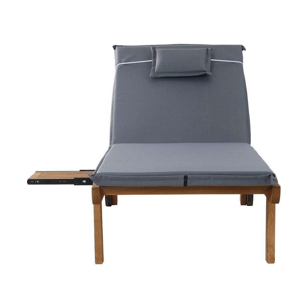 Marston Sun Loungers with Wheels – Grey – Set of 2