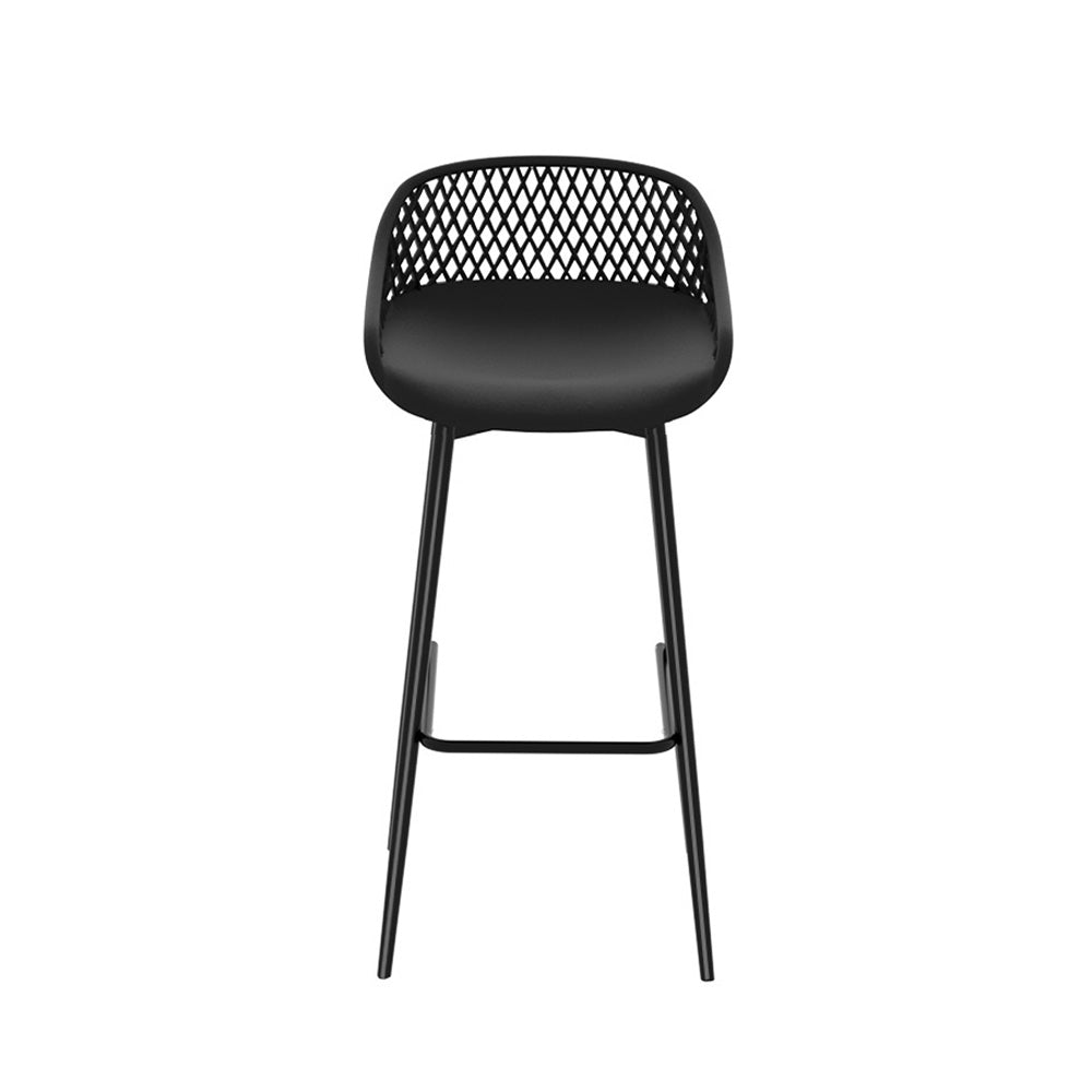 Valerio Outdoor Bar Stools – Black – Set of 4