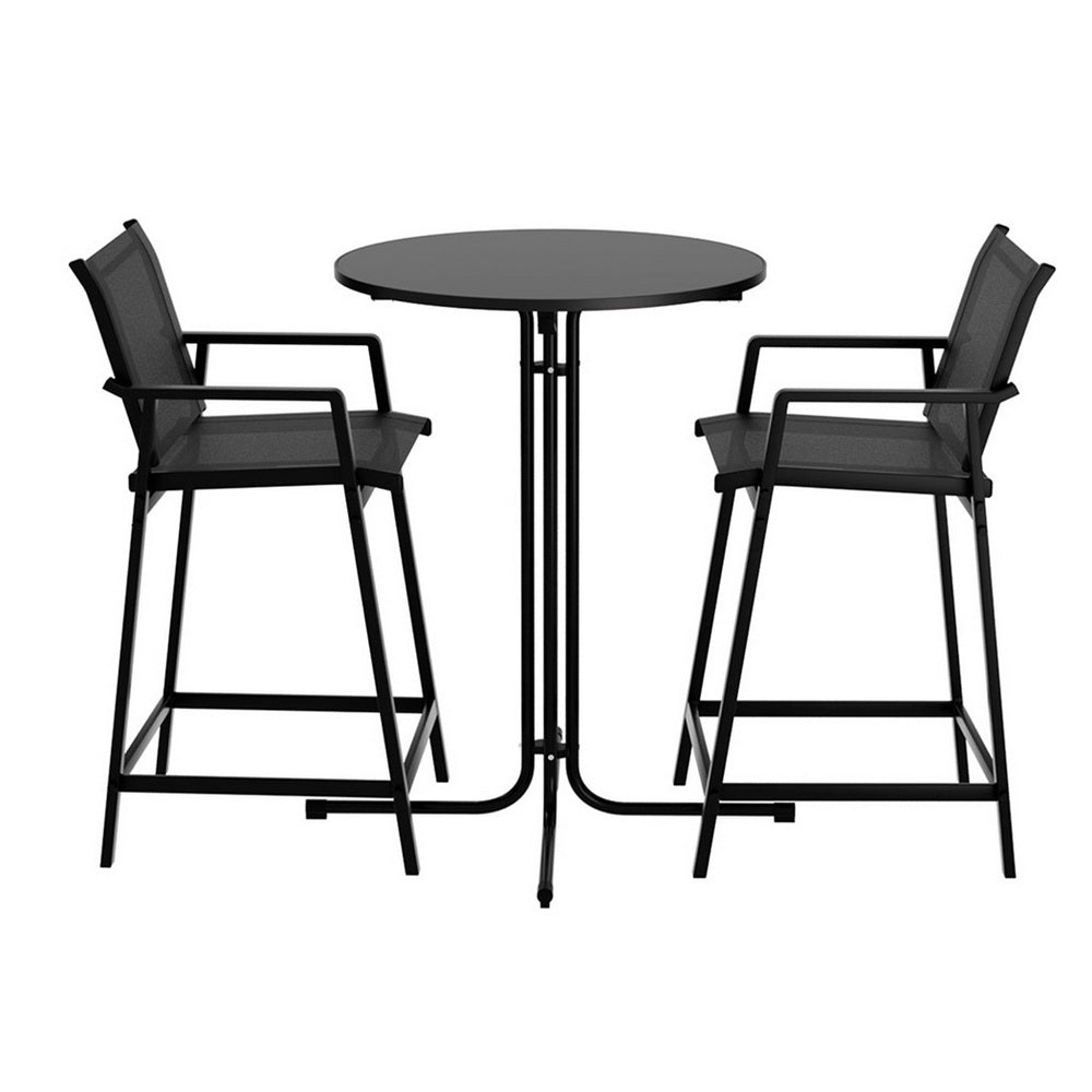 Nova Steel Bar Set – Black – 3 Piece
