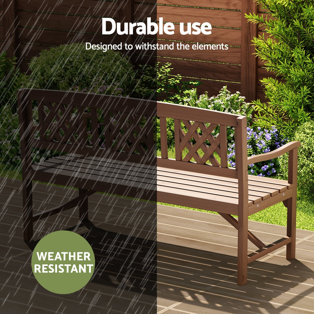 Alderon Garden Bench – Natural – 3 Seater