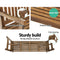 3 Seat Outdoor Wooden Garden Bench - Natural