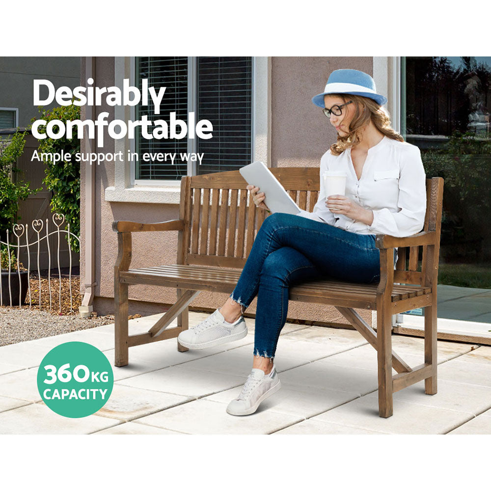 Linden Garden Bench – Natural – 3 Seater