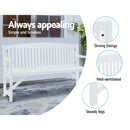 3 Seat Outdoor Wooden Garden Bench - White