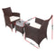 3 PC Outdoor Bistro Set - Brown