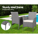 3 PC Outdoor Bistro Set - Grey