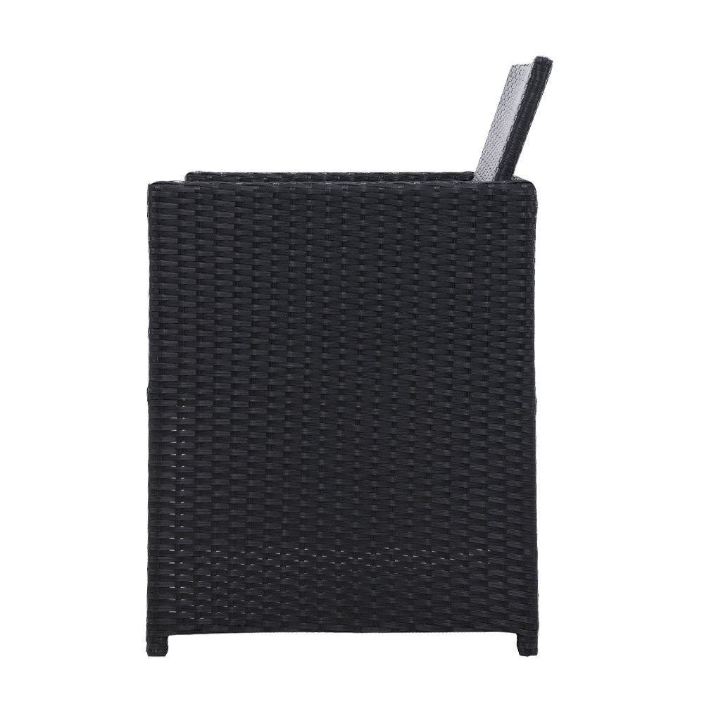 Rowan Outdoor Dining Chairs – Black – Set of 2