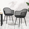4 PC Outdoor Dining Chair Set – Black