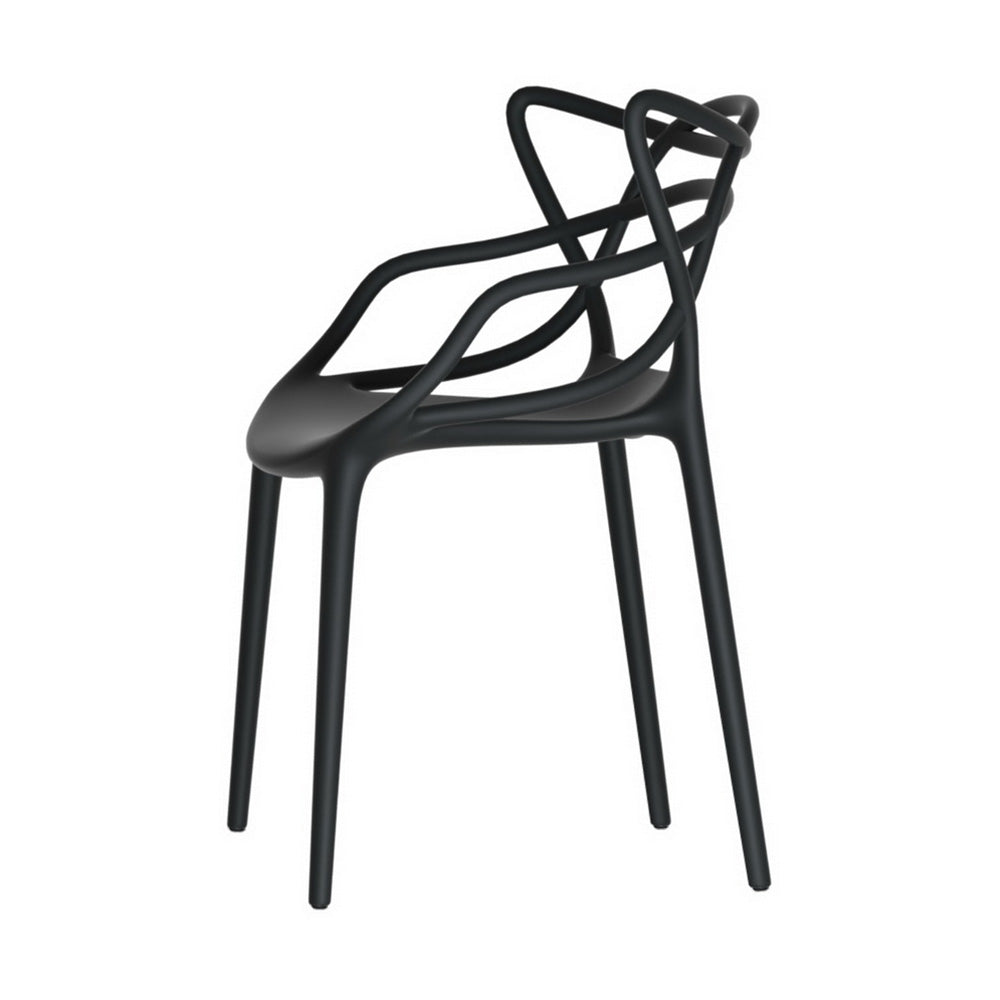 Nova Stackable Dining Chairs – Black – Set of 4