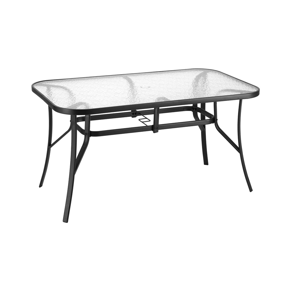 Linden Outdoor Dining Table – Black – 140 cm