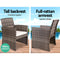 4 PCS Outdoor Wicker Sofa Set - Grey