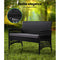 4 PCS Outdoor Wicker Lounge Sofa Set - Black