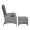 2 PC Adjustable Recliner Sun lounge - Grey