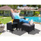 3 PC Adjustable Recliner Sunlounge - Black