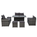 Outdoor Dining Set Sofa Lounge - Grey