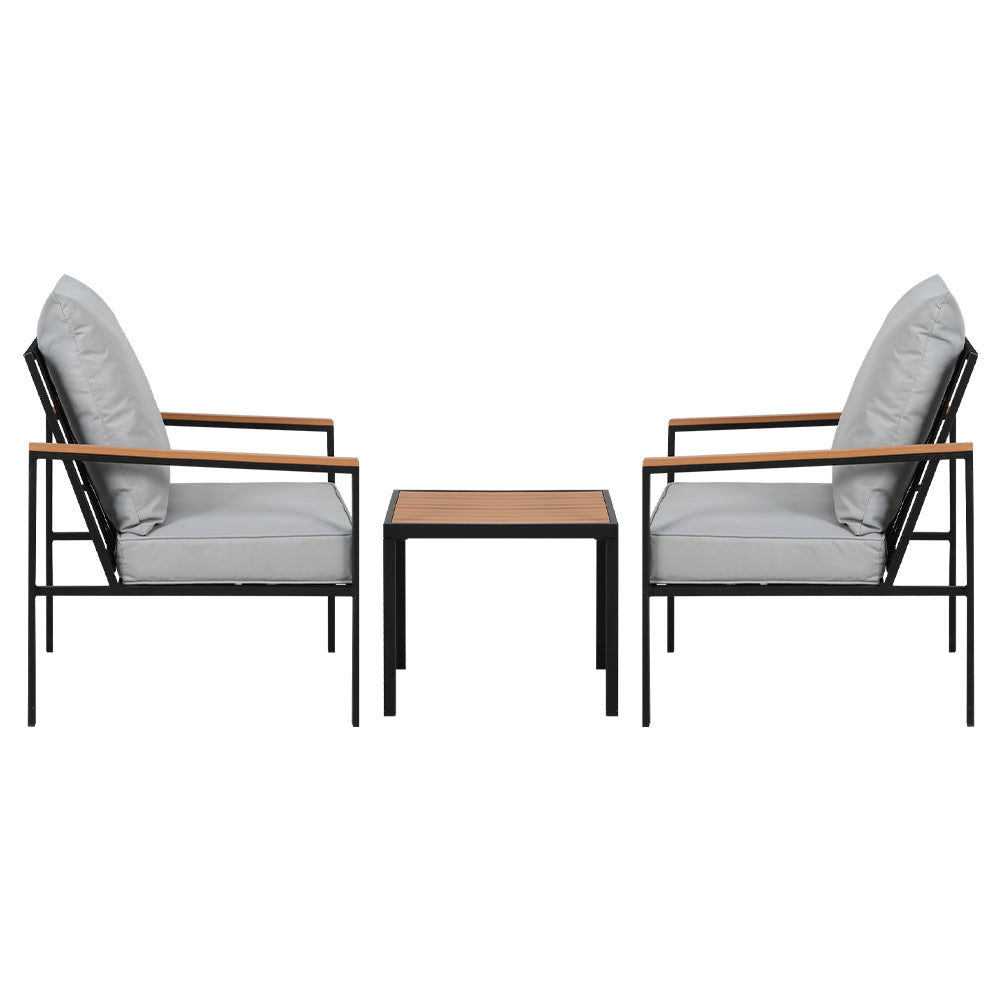 Arlo Outdoor Bistro Set – Black – 3 Piece