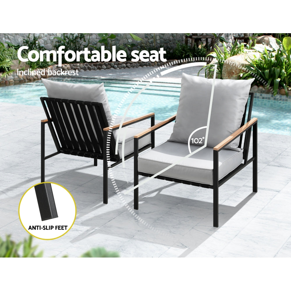 Arlo Outdoor Bistro Set – Black – 3 Piece