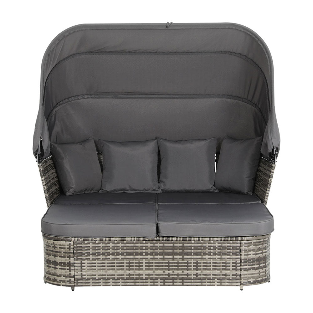 Hudson Wicker Day Bed – Grey – Square
