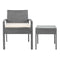 3 PC  Wicker Outdoor Lounge Setting - Grey