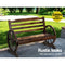 Outdoor Wooden 2 Seat Wagon Chair - Brown