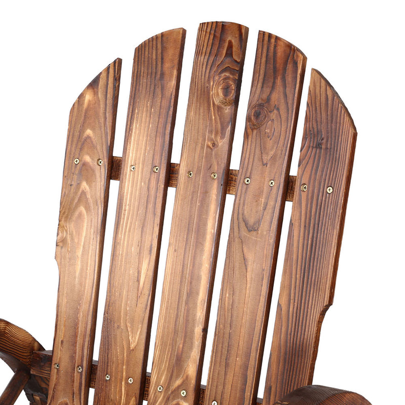 Wagon Wheel Rocking Chair - Brown