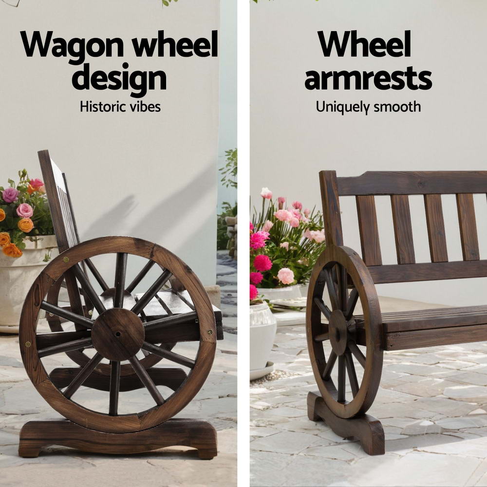 Settlers Wooden Garden Bench – Brown
