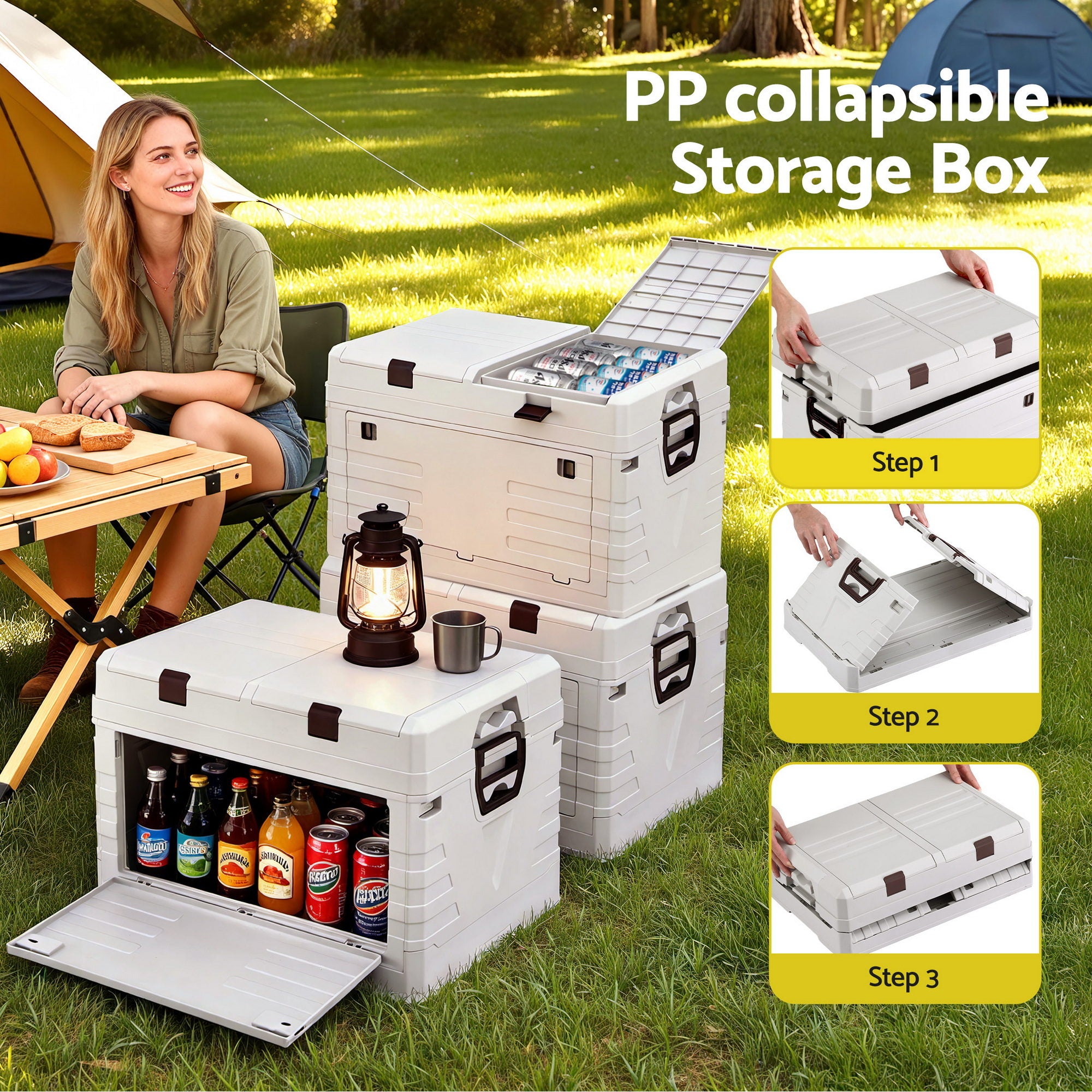 Haven Outdoor Storage Box – Beige – 80L