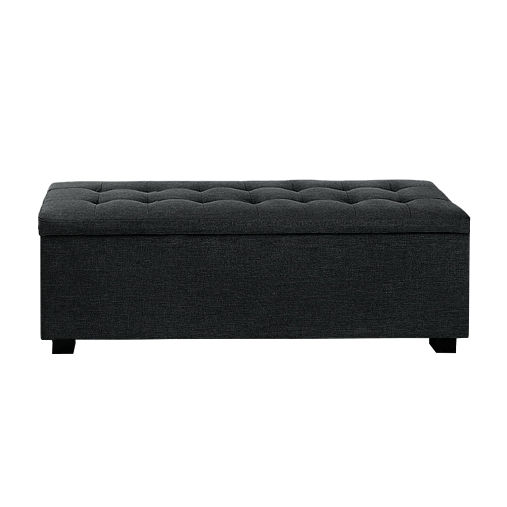 Baxter Storage Ottoman – Charcoal – 97 cm