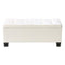 Blanket Storage Ottoman – Leather, 97cm White