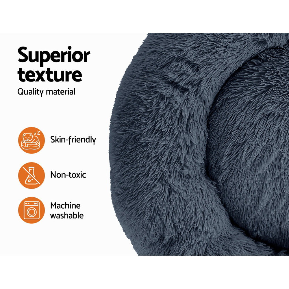 Comfort Calming Pet Bed – Grey – 90 cm