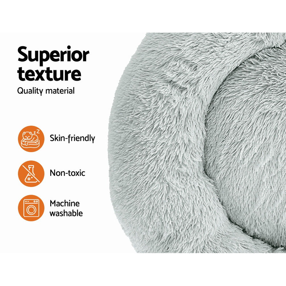 Haven Calming Pet Bed – Grey – 90 cm