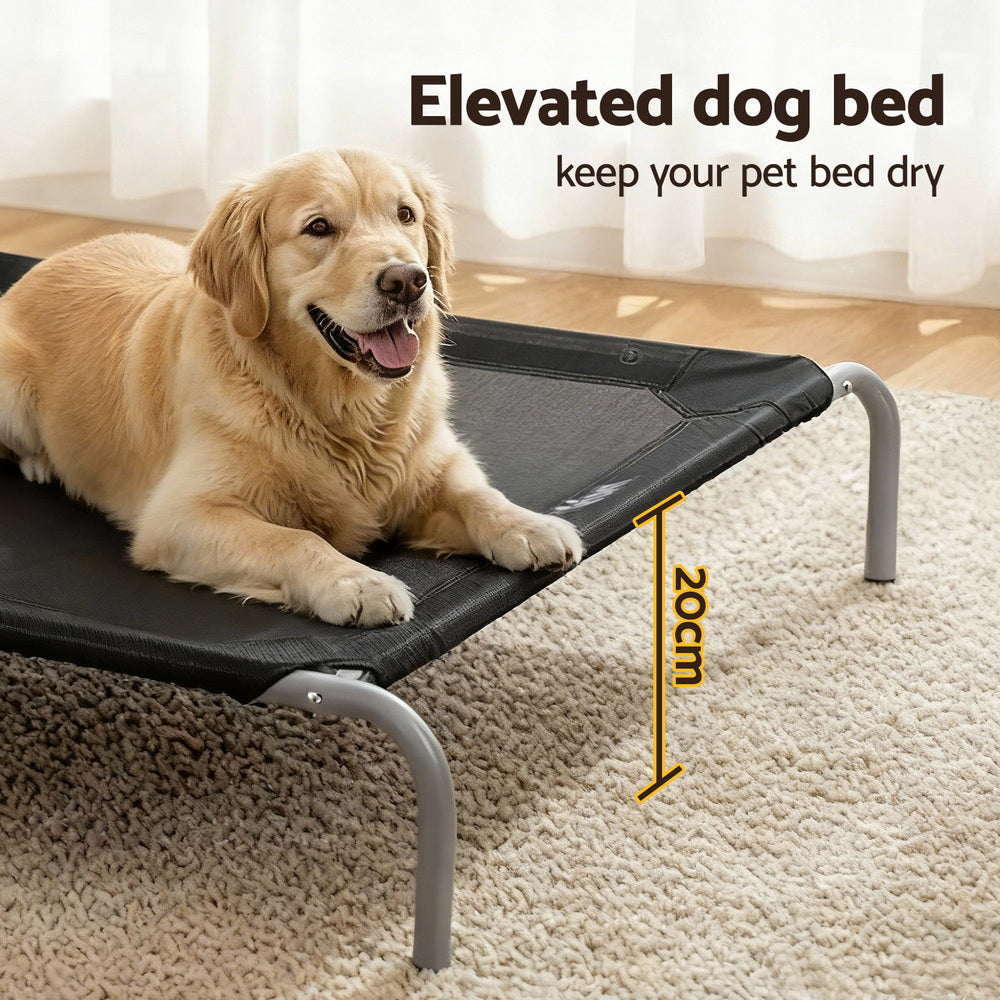 Titan Elevated Dog Bed – Black – 137 cm