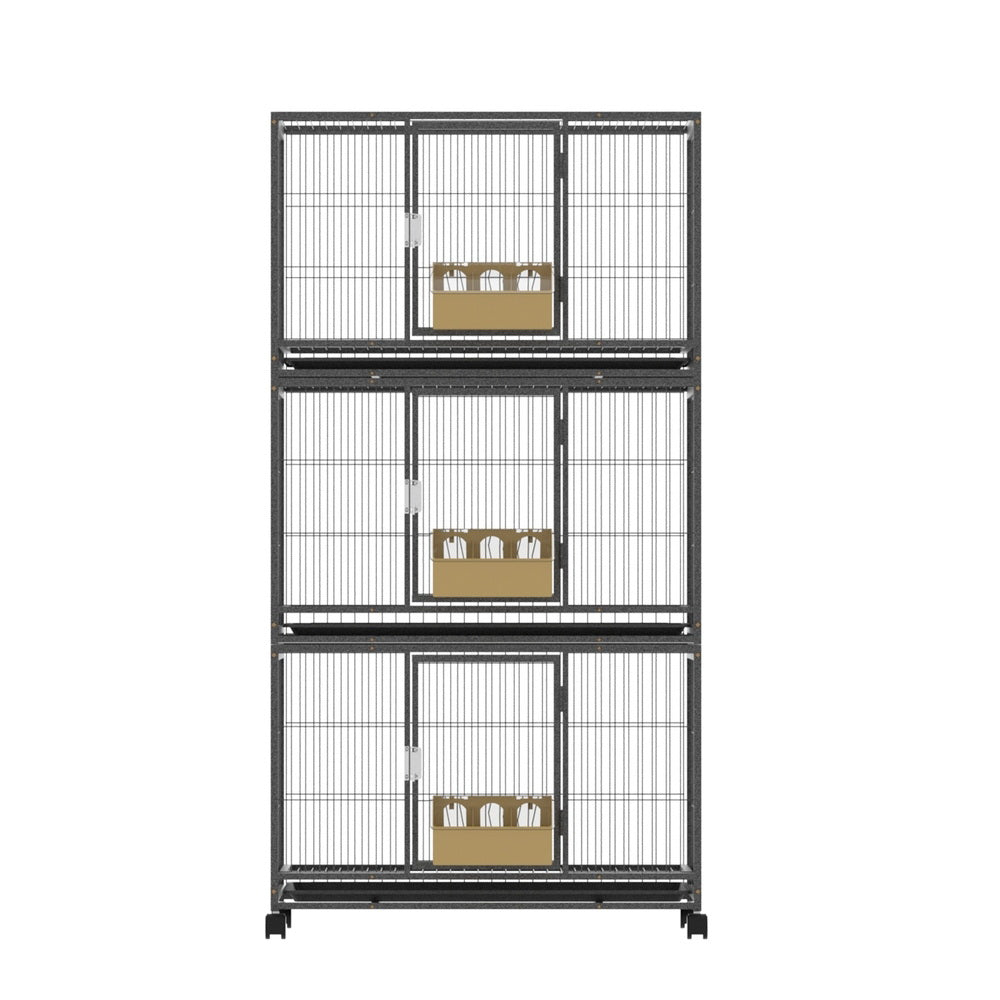 Meridian Multi-Level Bird Cage – Black – 172 cm