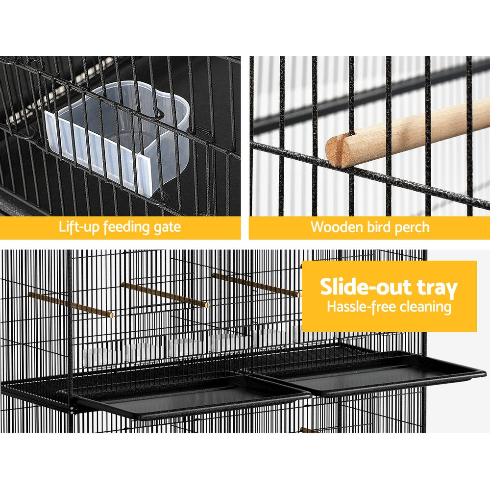 Colony Six-Cage Aviary – Black – 175 cm