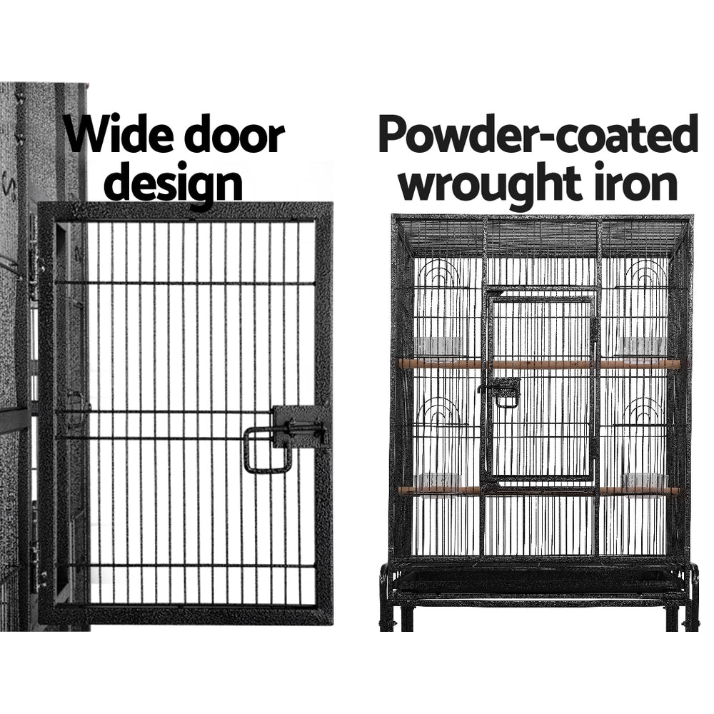Falkon Large Aviary Bird Cage – Black – 144 cm