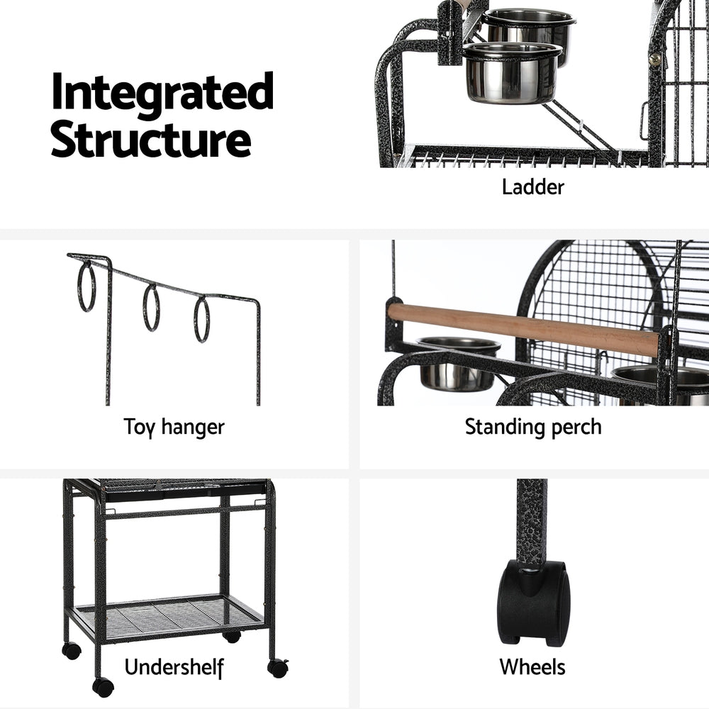 Summit Bird Cage with Storage – Black – 153 cm