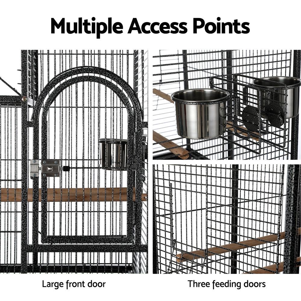 Summit Bird Cage with Storage – Black – 153 cm