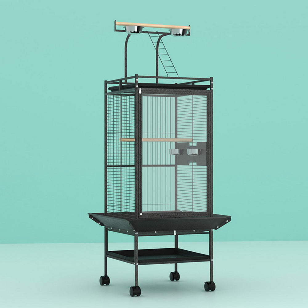 Bird Cage Large Cages 155cm Parrot Aviary Stand - Alone Budgie Wheels Castor