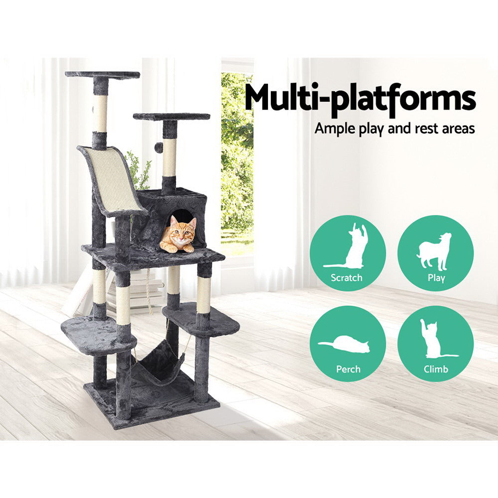 Upton Cat Tree Tower – Grey – 171cm