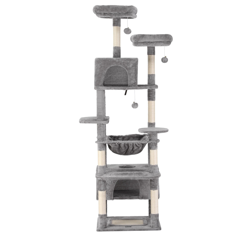 Celina Cat Tree Tower – Light Grey – 184 cm