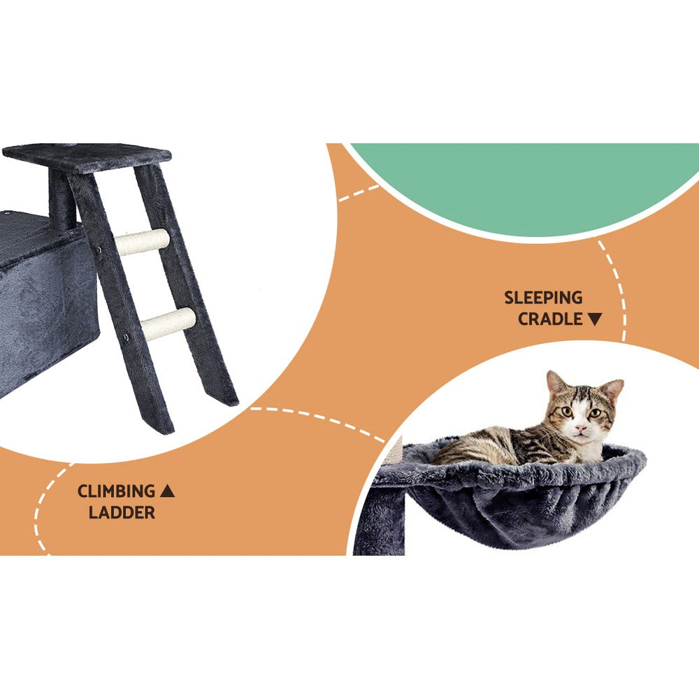 Felina Cat Tree Tower – Grey – 138 cm