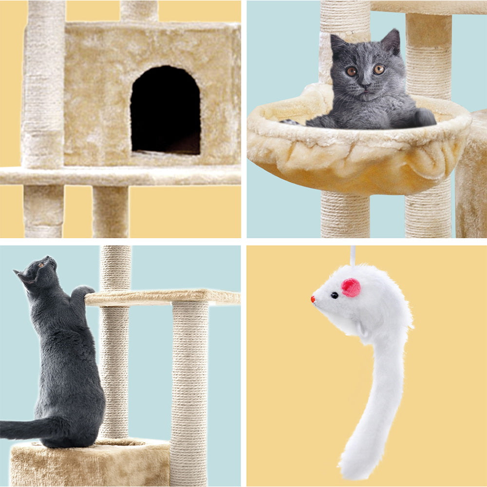 Sanctuary Cat Tree Tower – Beige – 203cm