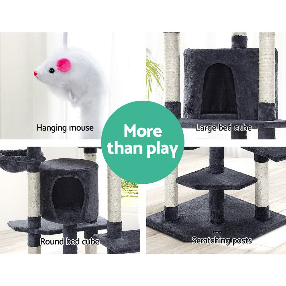 Buddy Cat Tree Tower – Grey – 203 cm